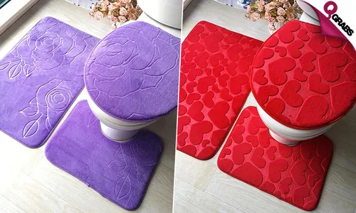 3-Piece Bathroom Mat Set!